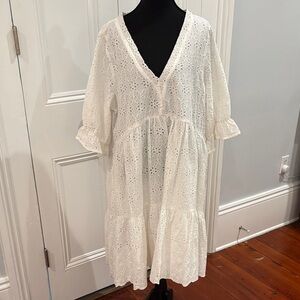 Sundance White Eyelet Midi Dress